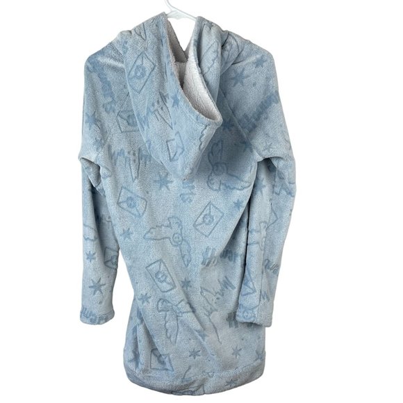 Harry Potter Wizarding World Fleece Lounge Hoodie Womens Size XS Blue Soft Cozy - Picture 5 of 12